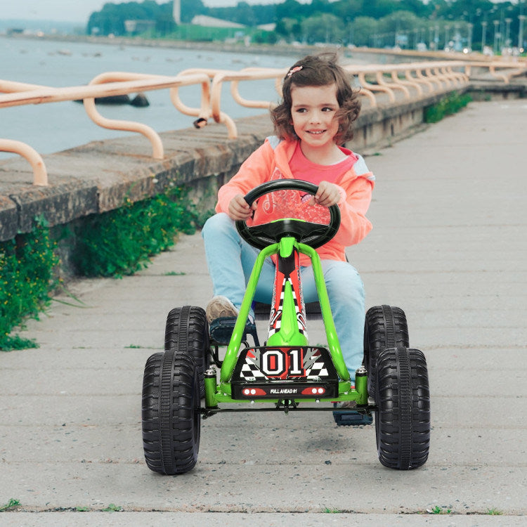 4 Wheel Pedal Powered Ride On Car with Adjustable Seat