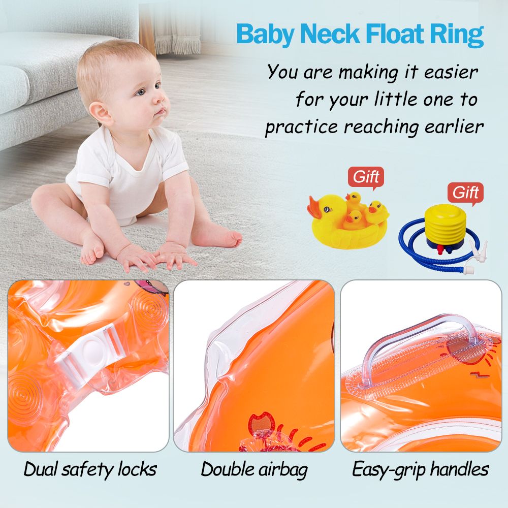 Infant Baby Neck Floats for Bathtub, Designed for Babies 2+ Months (6 - 24lbs)