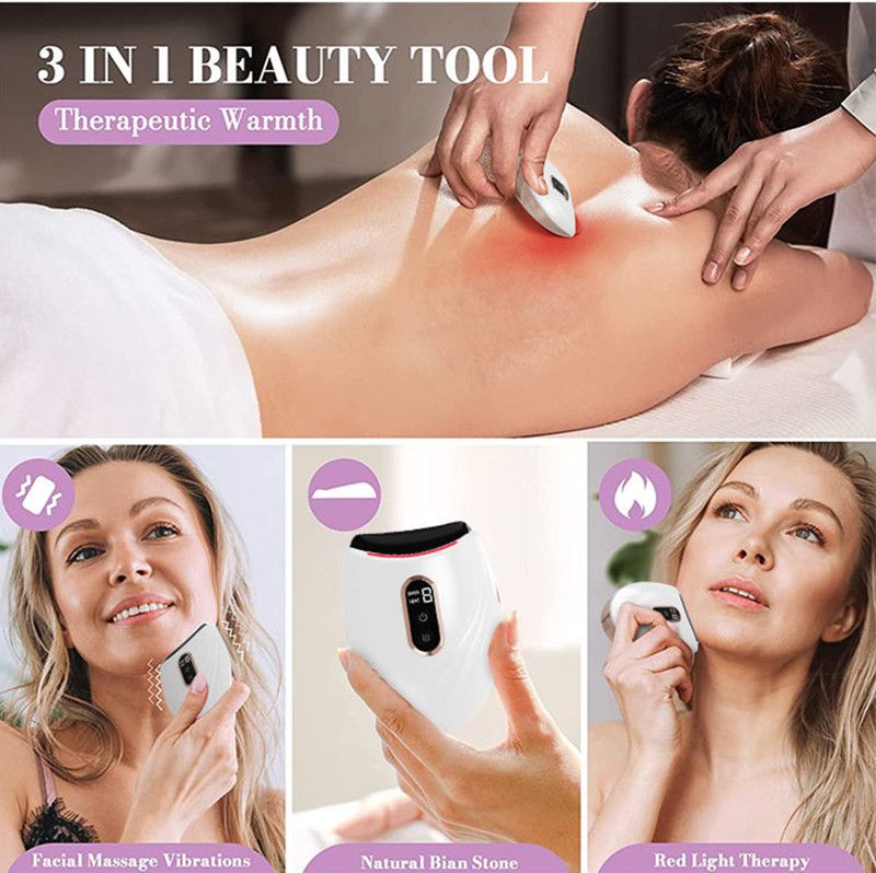 Electric Face Massager & Body Scraper Tool  Premium Device for Facial Lifting Skin  Gua Sha Tightening tools