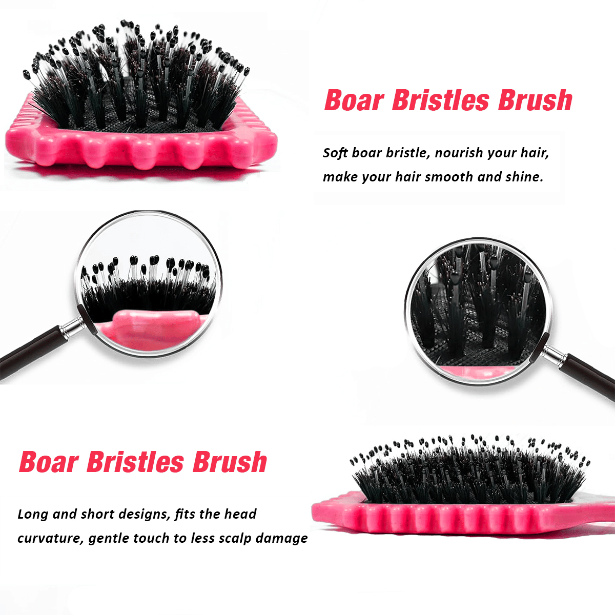 Curl Defining Brush,Boar Bristle Hair Brush Styling Brush for detangling,combing and shaping men and women,curls to reduce pulling and curl separation