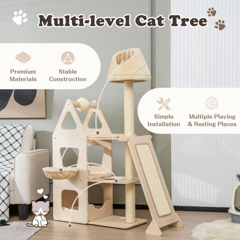 Multi-Level Cat Tree with Sisal Scratching Post