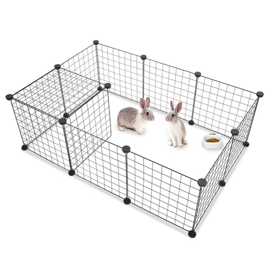 Pet Playpen, Small Animal Cage Indoor Portable Metal Wire Yard Fence for Small Animals, Guinea Pigs, Rabbits Kennel Crate Fence Tent YF