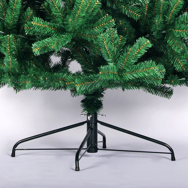 6ft Artificial Christmas Tree Full Natural Spruce PVC Fir Tree Foldable Metal Stand Unlit Green