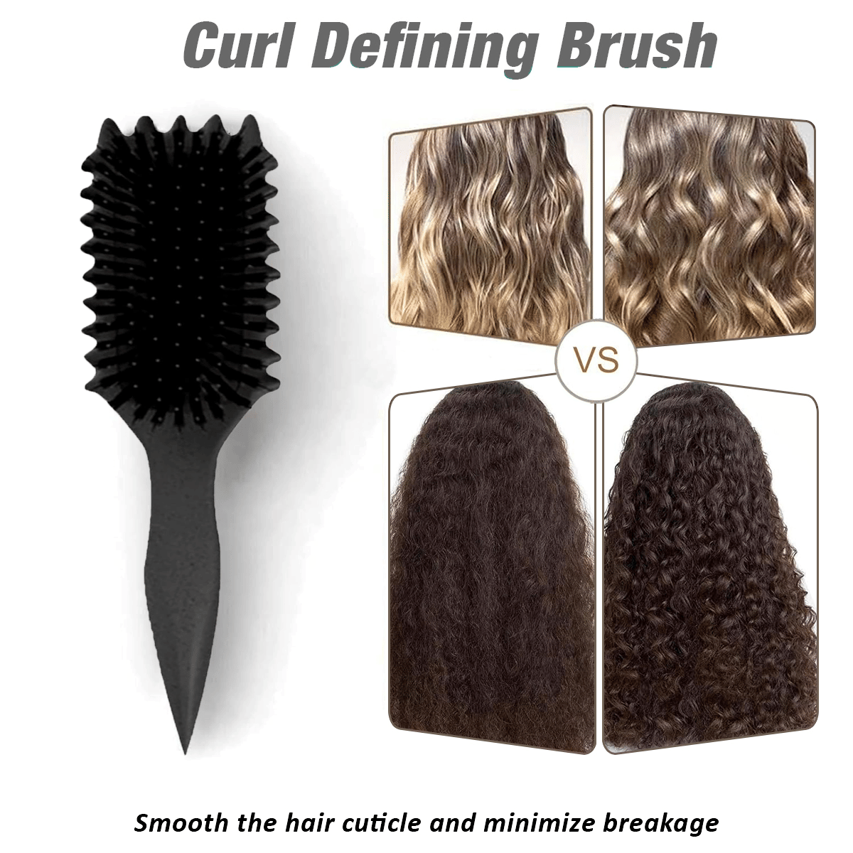 Curl Defining Brush,Boar Bristle Hair Brush Styling Brush for detangling,combing and shaping men and women,curls to reduce pulling and curl separation