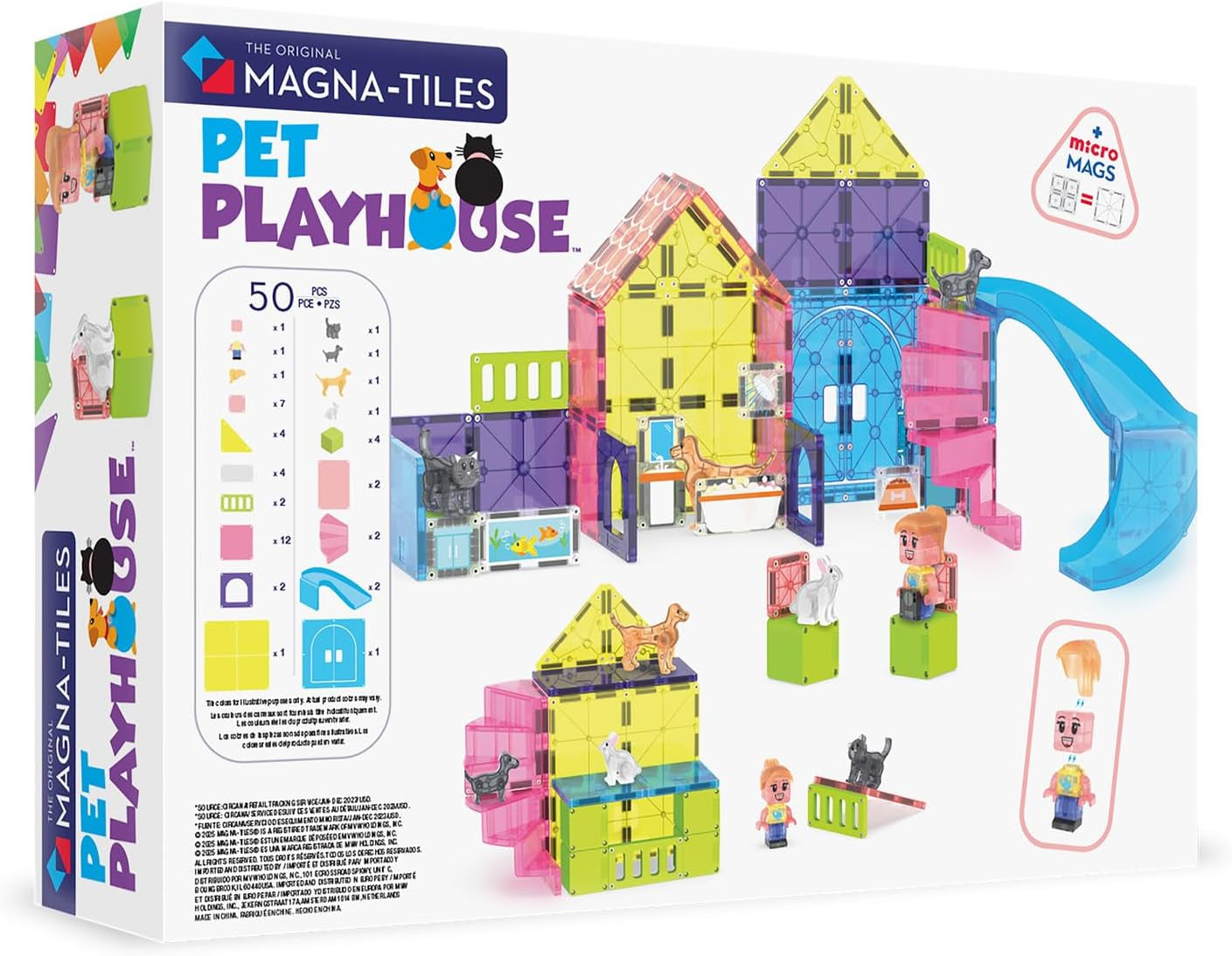 Pet Play house Magnetic Construction System 50 Pieces
