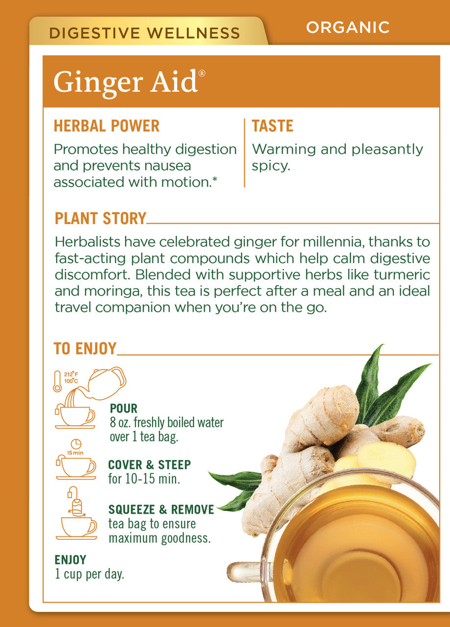 Traditional Medicinals Ginger Aid Herb Tea (6x16 Bag)