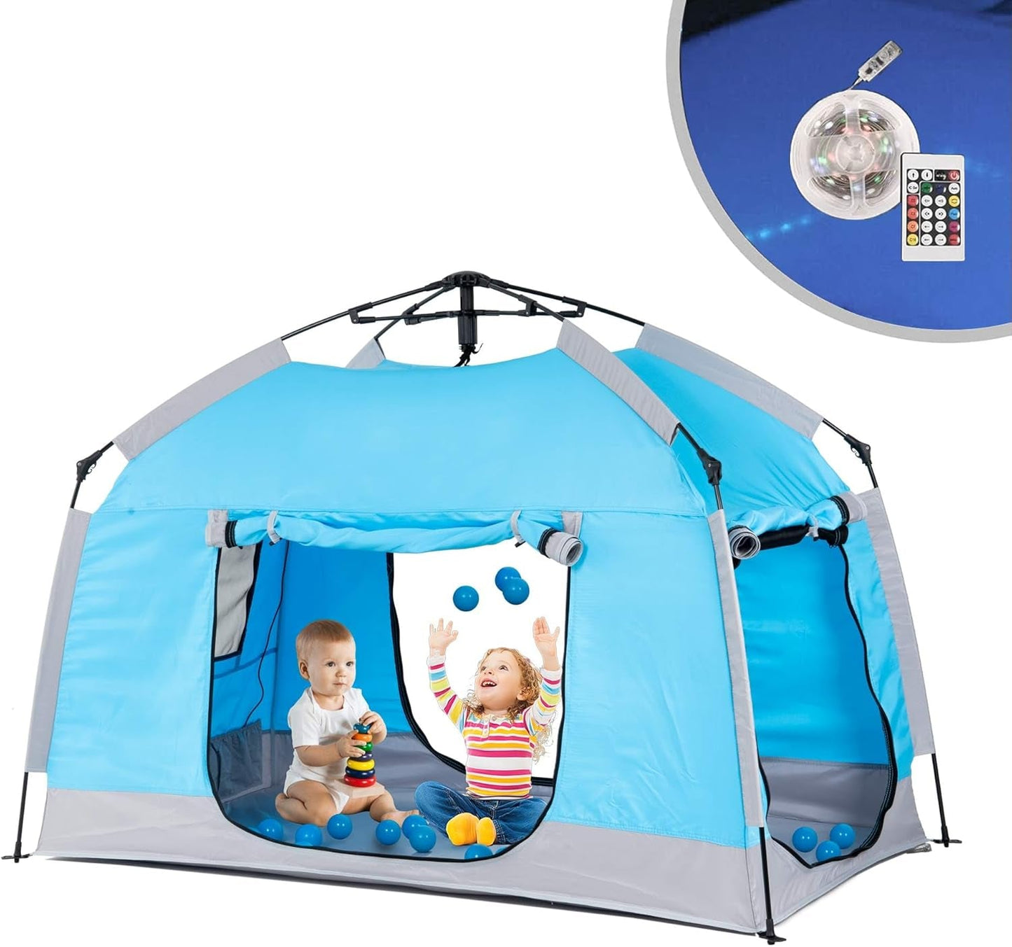 Tran sportable Kids Play Tent With Illuminated LED Features