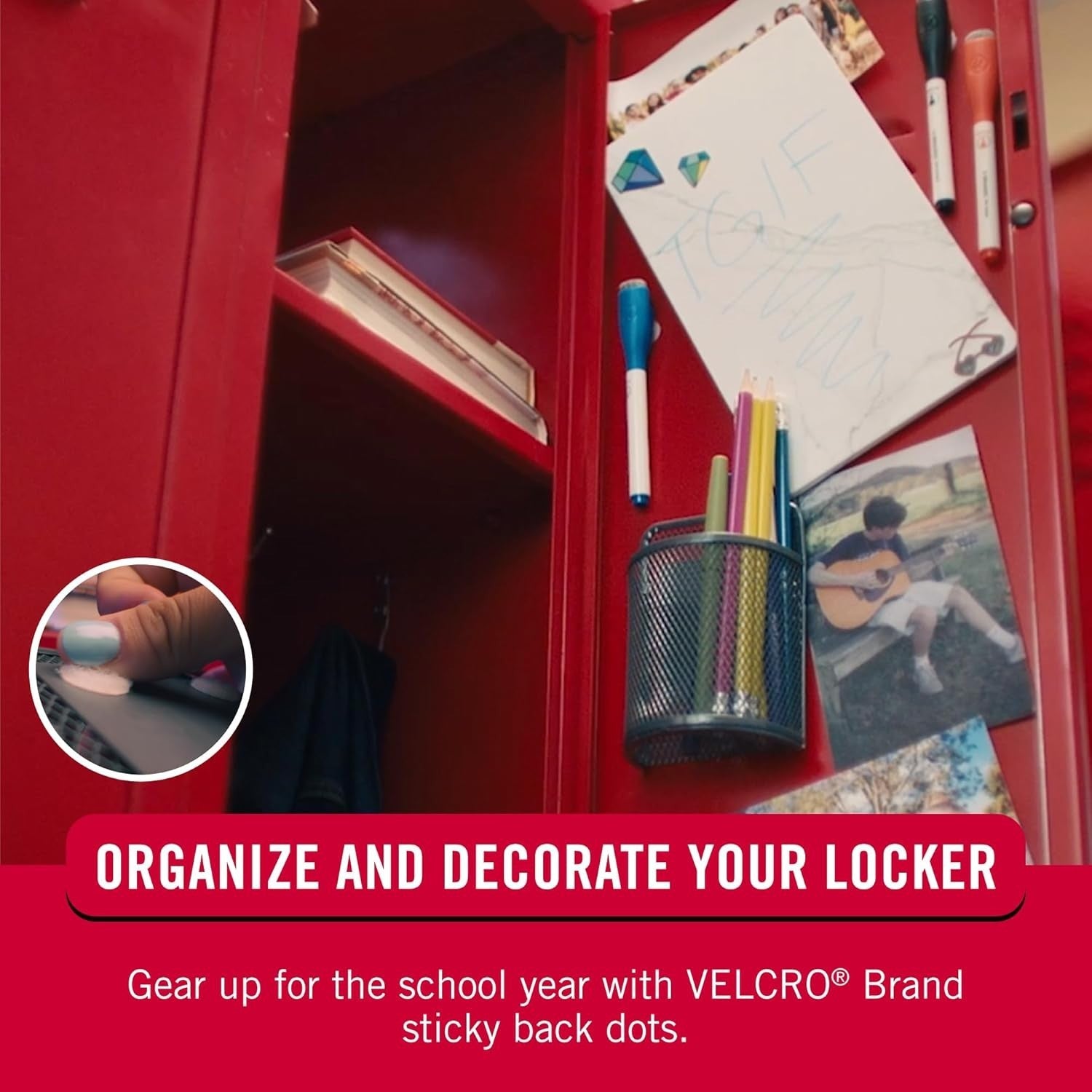 VELCRO Brand Dots with Adhesive White | 200 Pk | 3/4" Circles | Sticky Back Roun