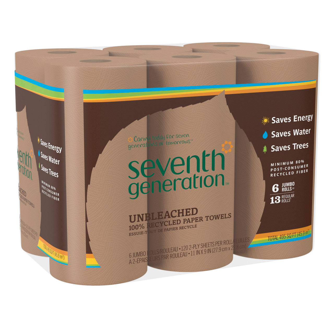 Seventh Generation Brown Paper Towels (4x6 CT)