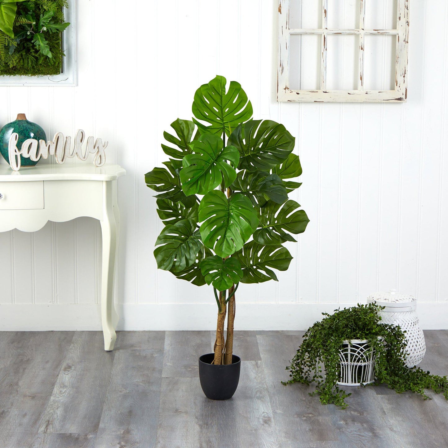 Artificial Monstera Tree UV Resistant (Indoor/Outdoor) 4’