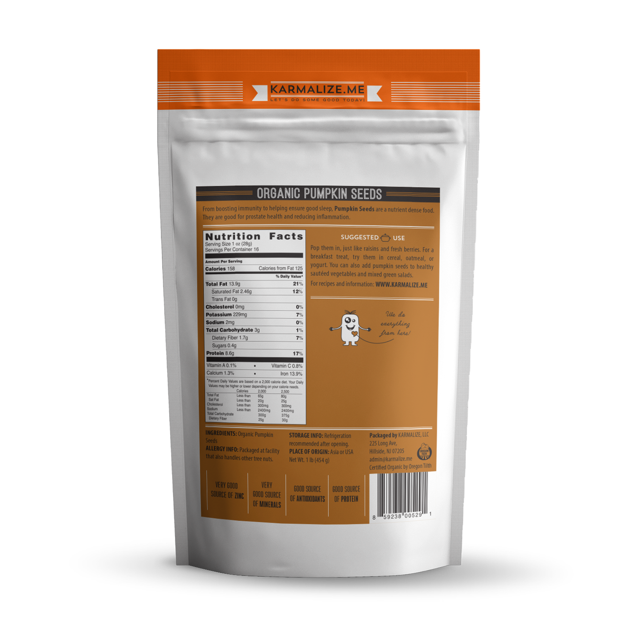 Raw Organic Pumpkin Seeds (Pepitas)