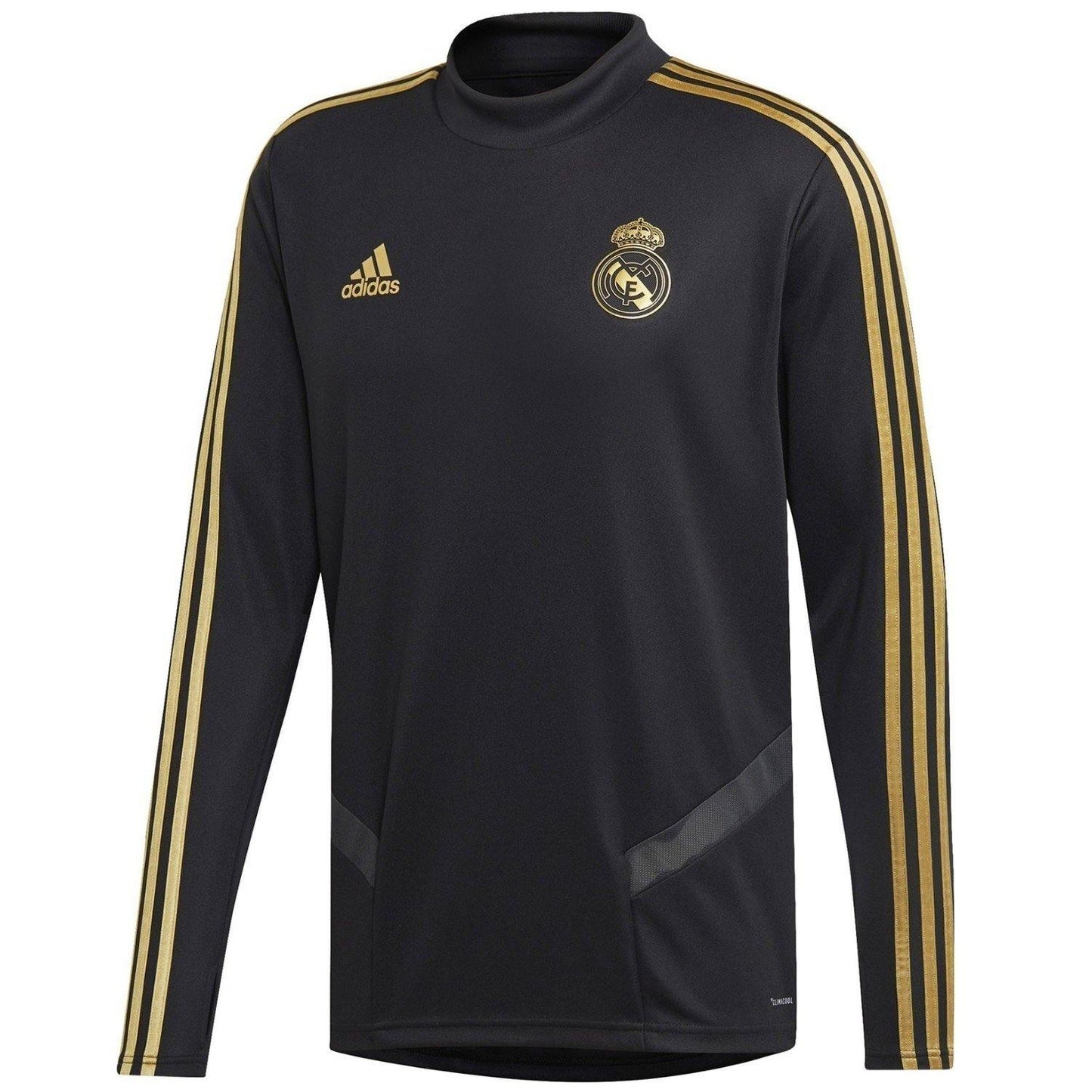 Real Madrid soccer black technical training tracksuit 2019/20 - Adidas