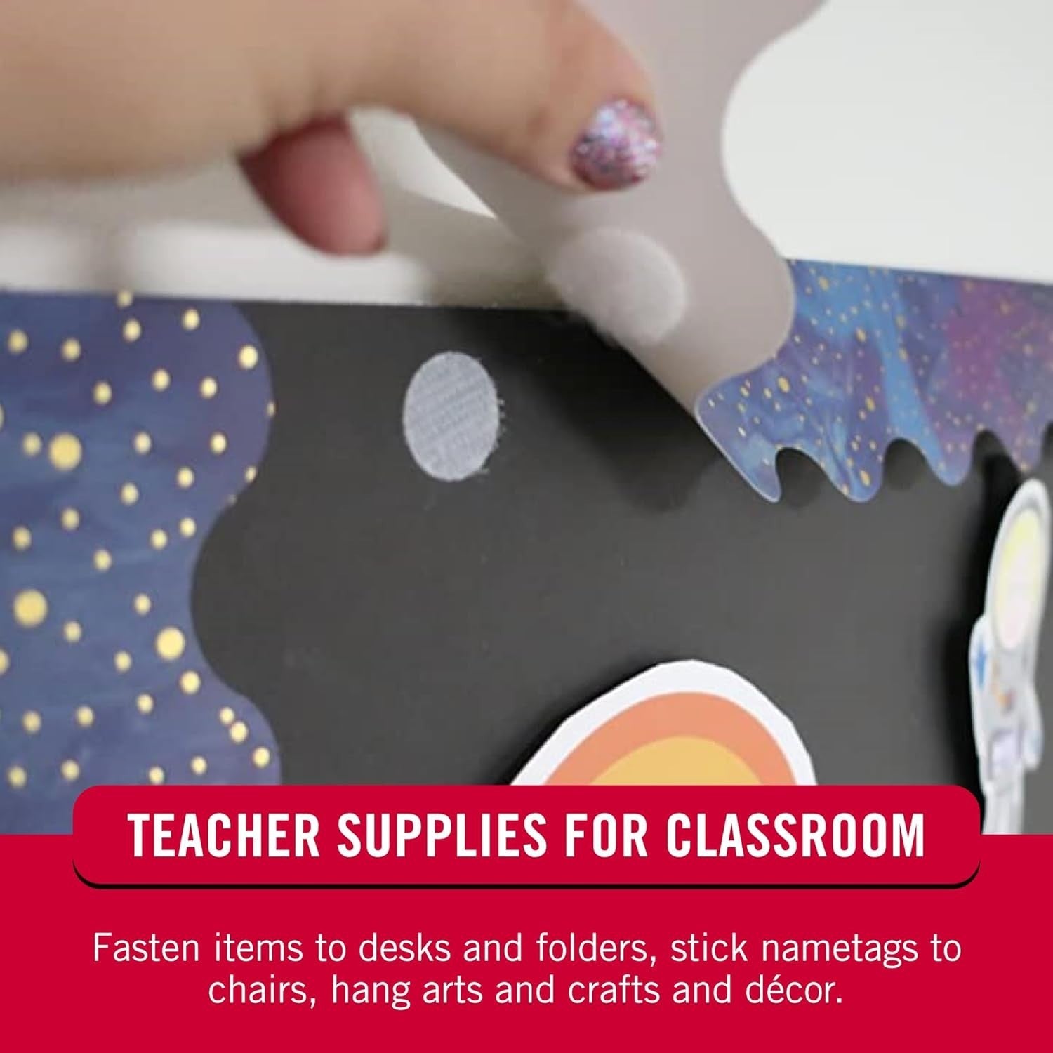 VELCRO Brand Dots with Adhesive White | 200 Pk | 3/4" Circles | Sticky Back Roun