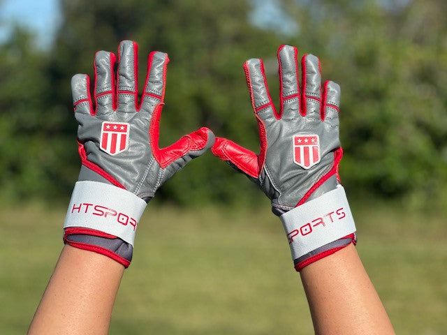 Long cuff Gray with a Red Palm Stock