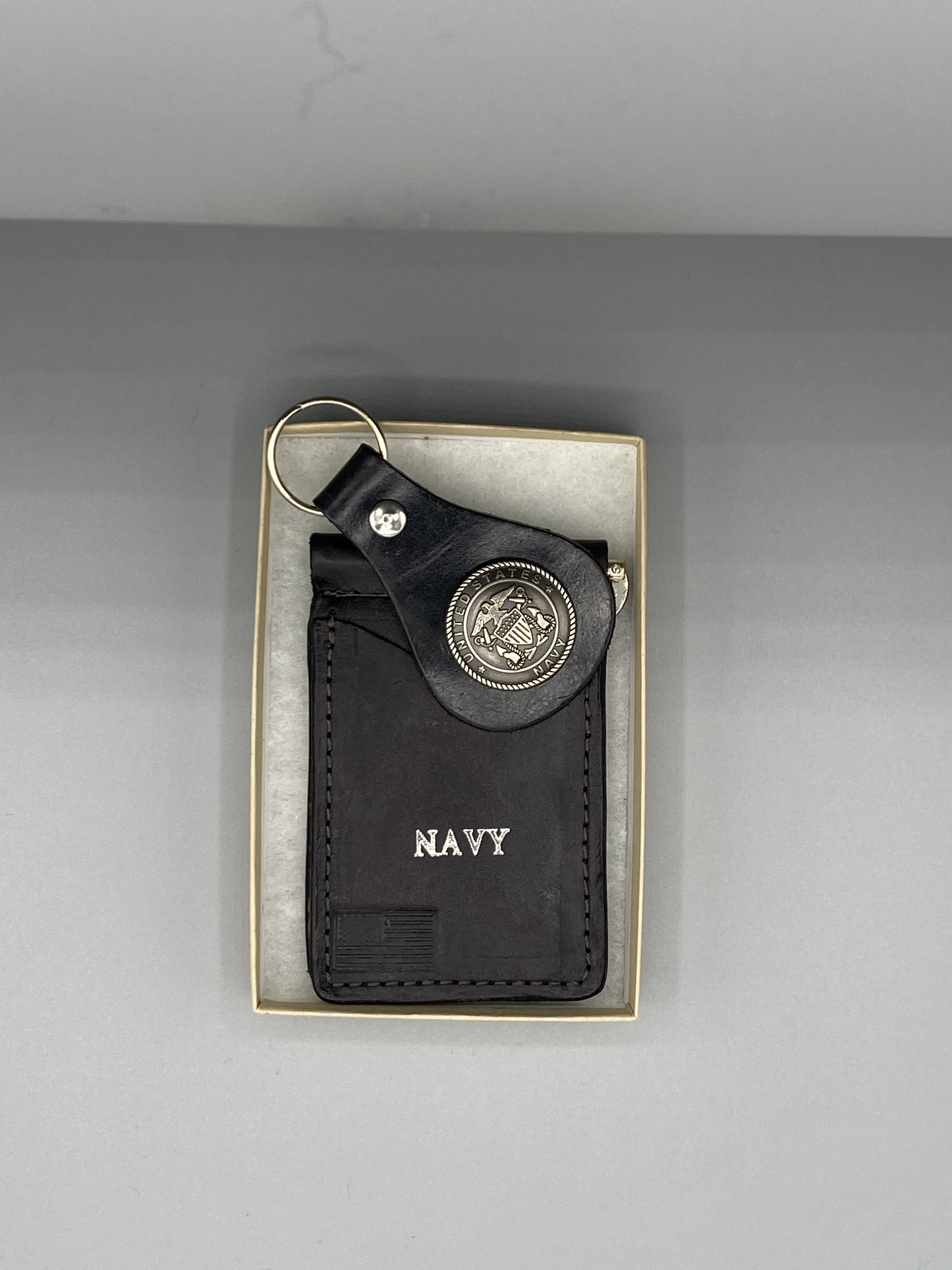 Leather Military Branch keys chain and Wallet