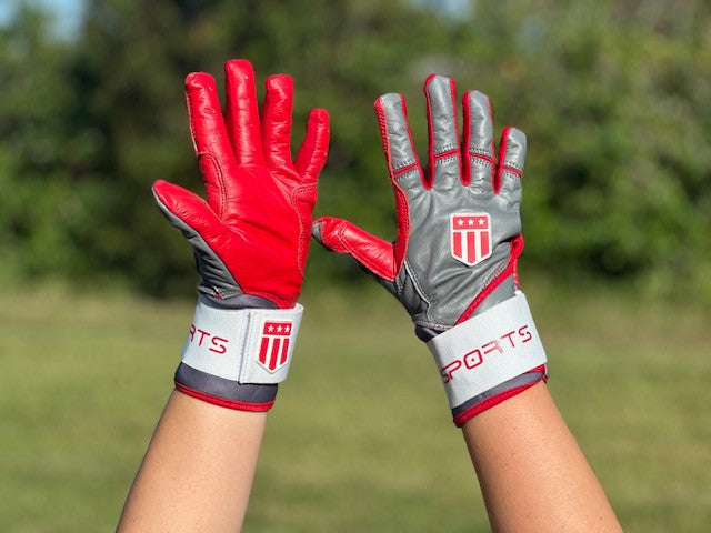 Long cuff Gray with a Red Palm Stock