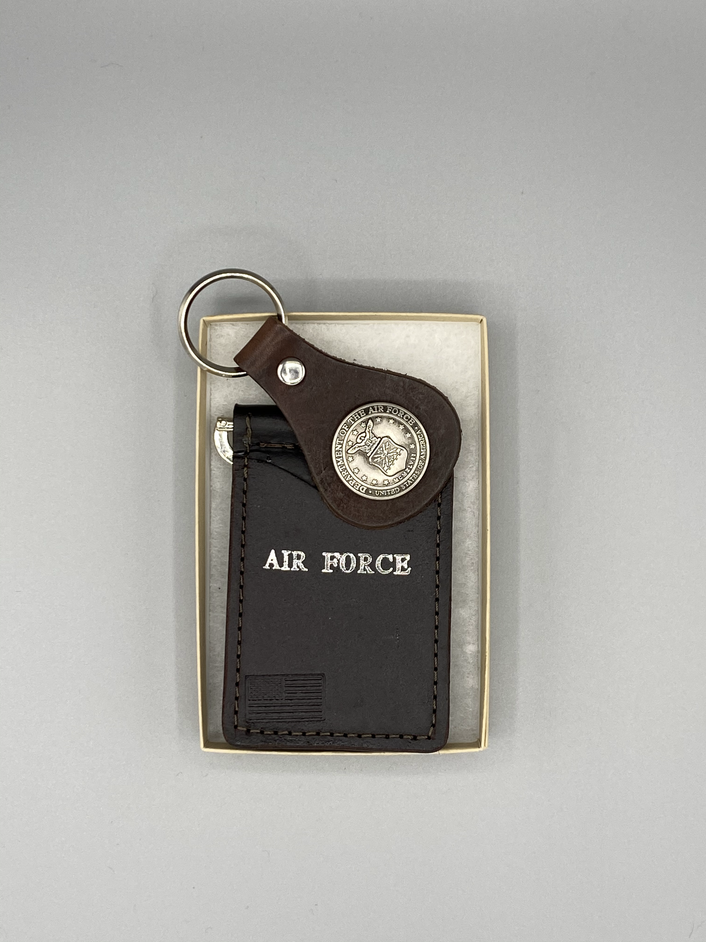 Leather Military Branch keys chain and Wallet