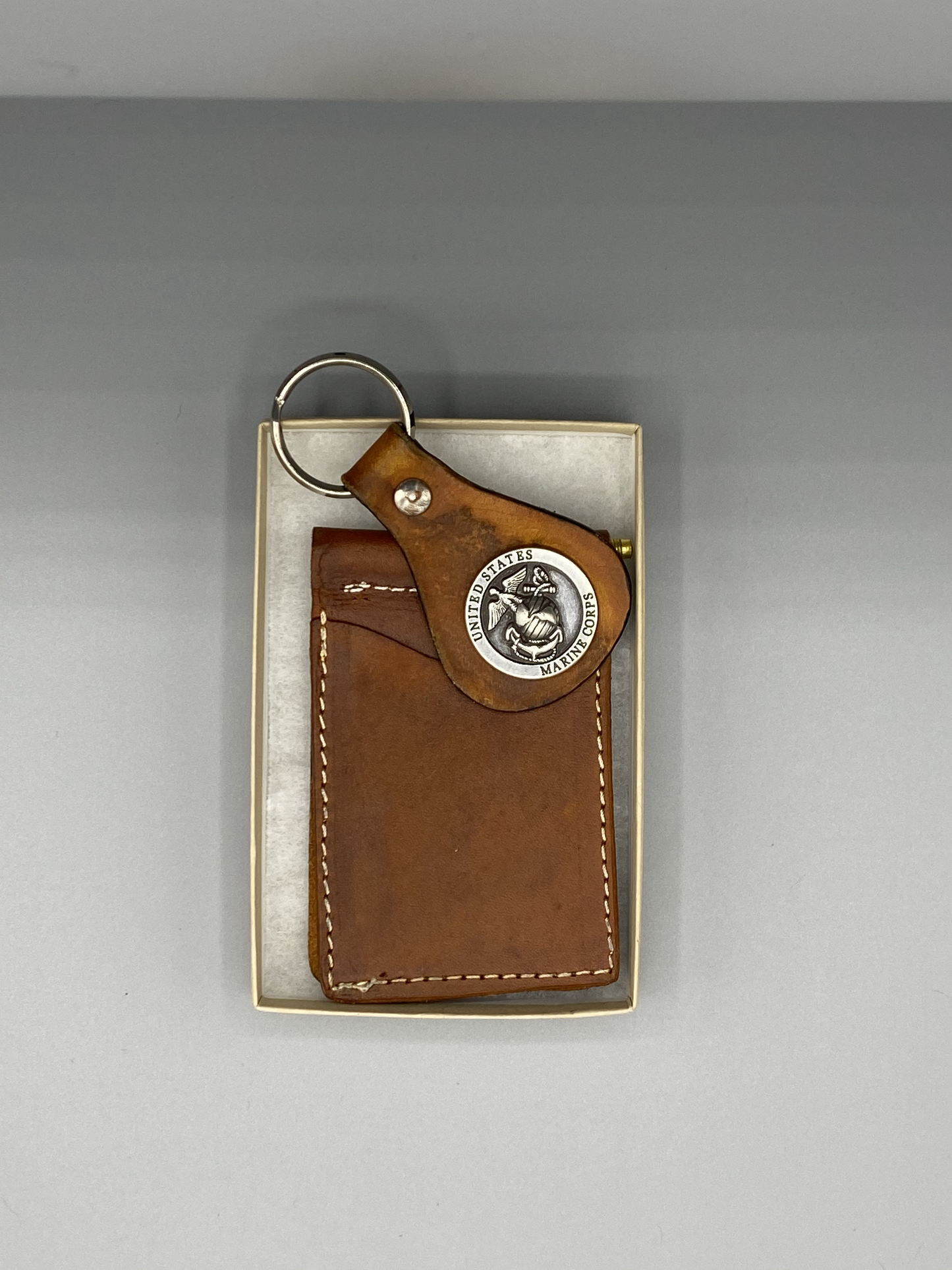 Leather Military Branch keys chain and Wallet