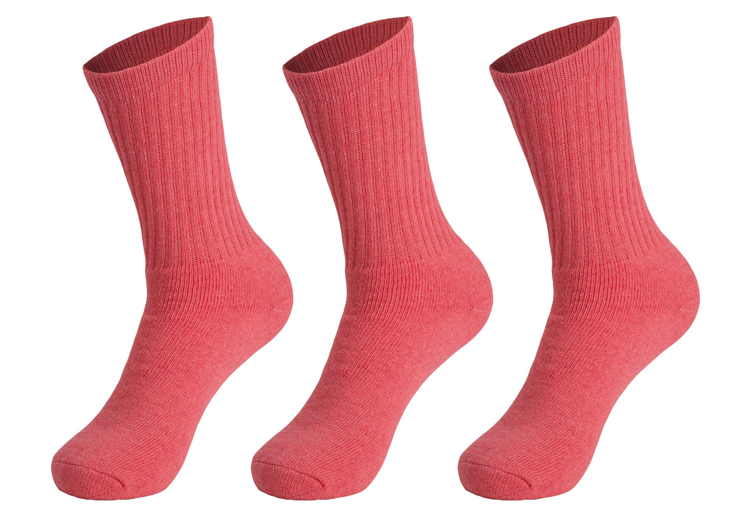 3 Pairs Cotton Crew Socks for Women – Soft, Breathable & Cushioned Athletic Sport Socks, Size 9-11