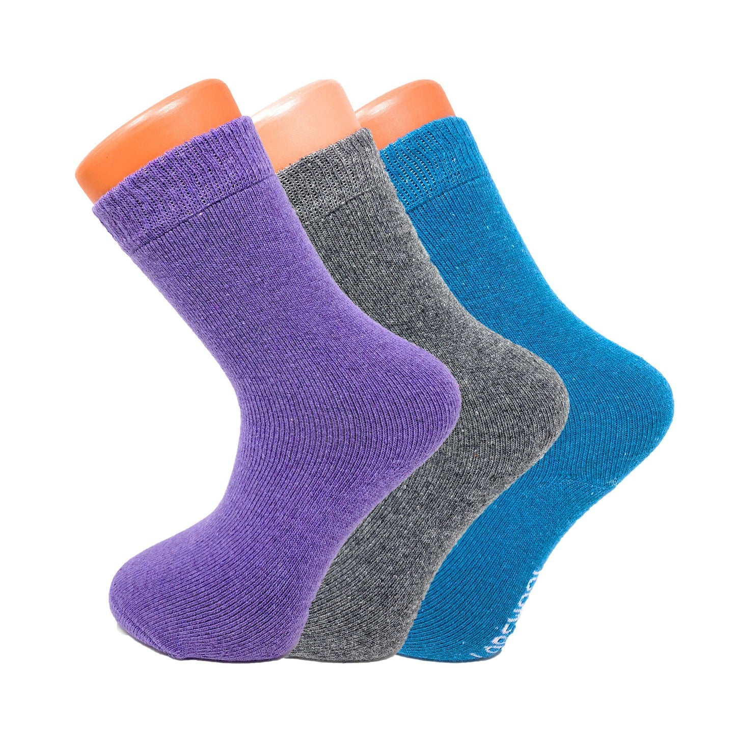 3 Pairs Women’s Thermal Wool Crew Socks – Cozy & Warm Winter Socks – Soft & Breathable – Size 5-7