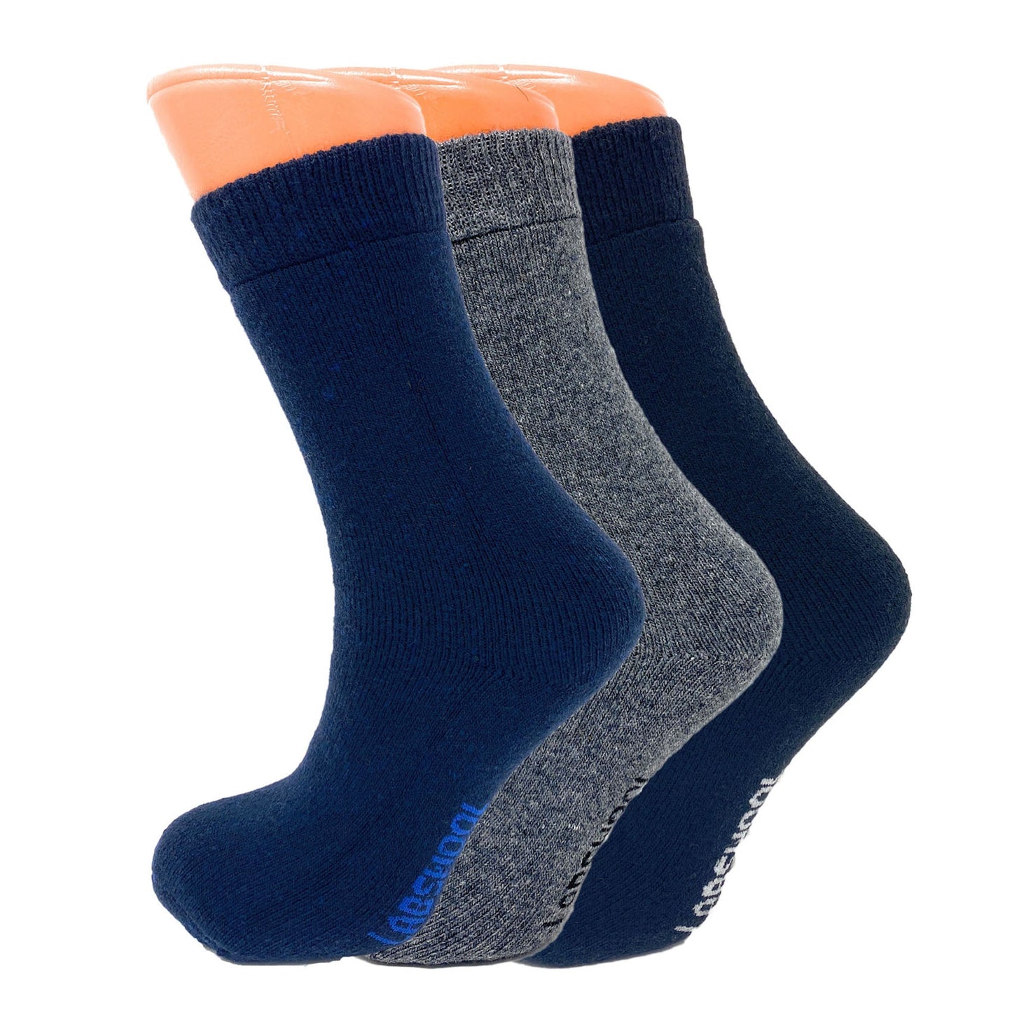 3 Pairs Women’s Thermal Wool Crew Socks – Cozy & Warm Winter Socks – Soft & Breathable – Size 5-7