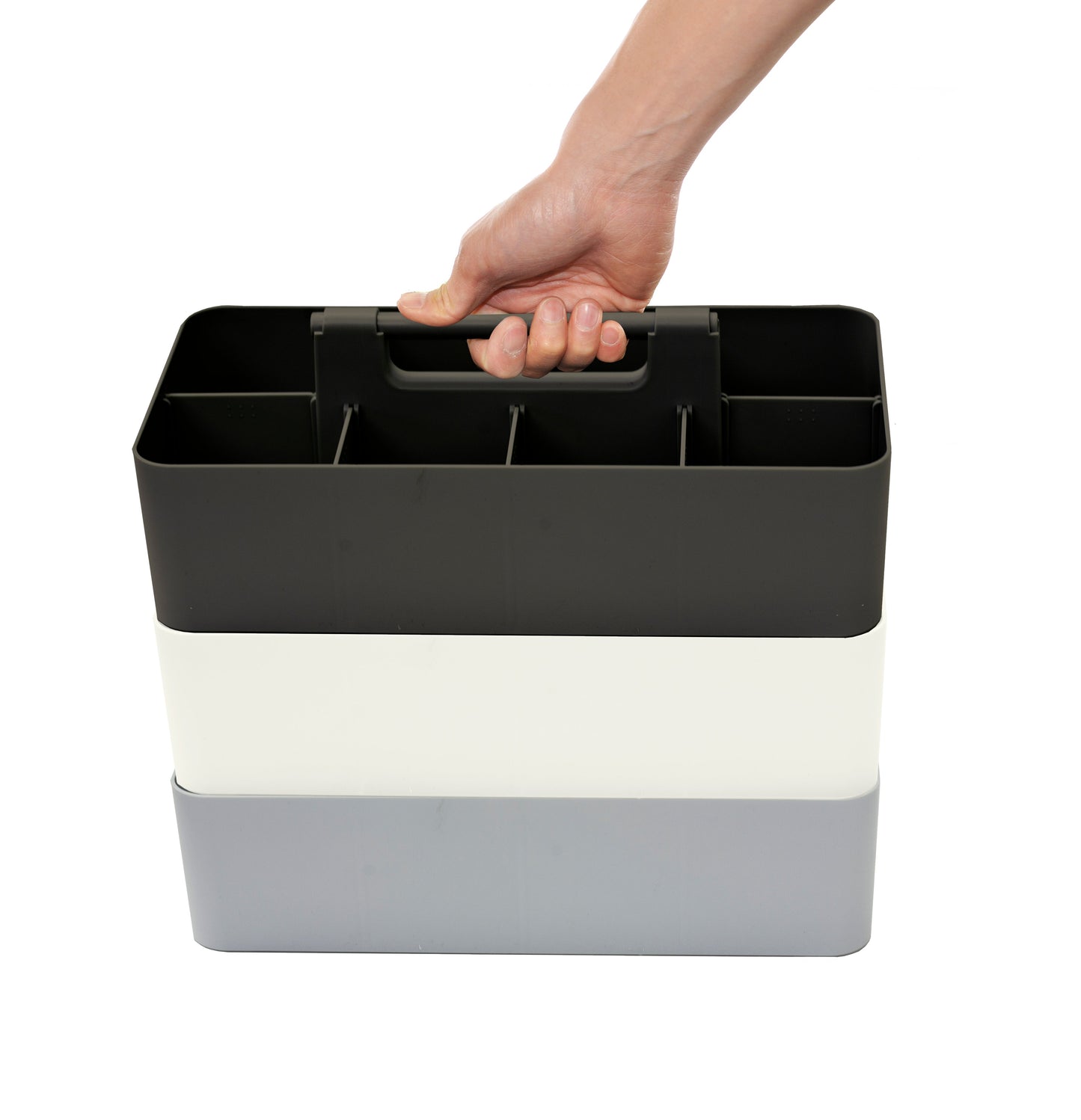 Enjoy Organizer - 3 PACK MIX -Portable Caddy, DIY Dividers, 8 Compartments, School Office Supplies Home Craft with Handle Made in USA