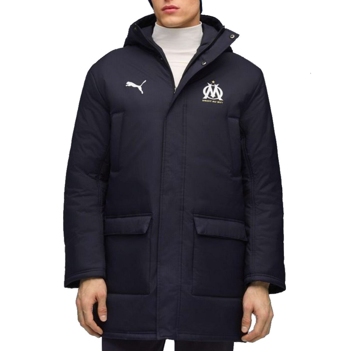 Olympique Marseille dark navy padded winter jacket 2025/26 - Puma