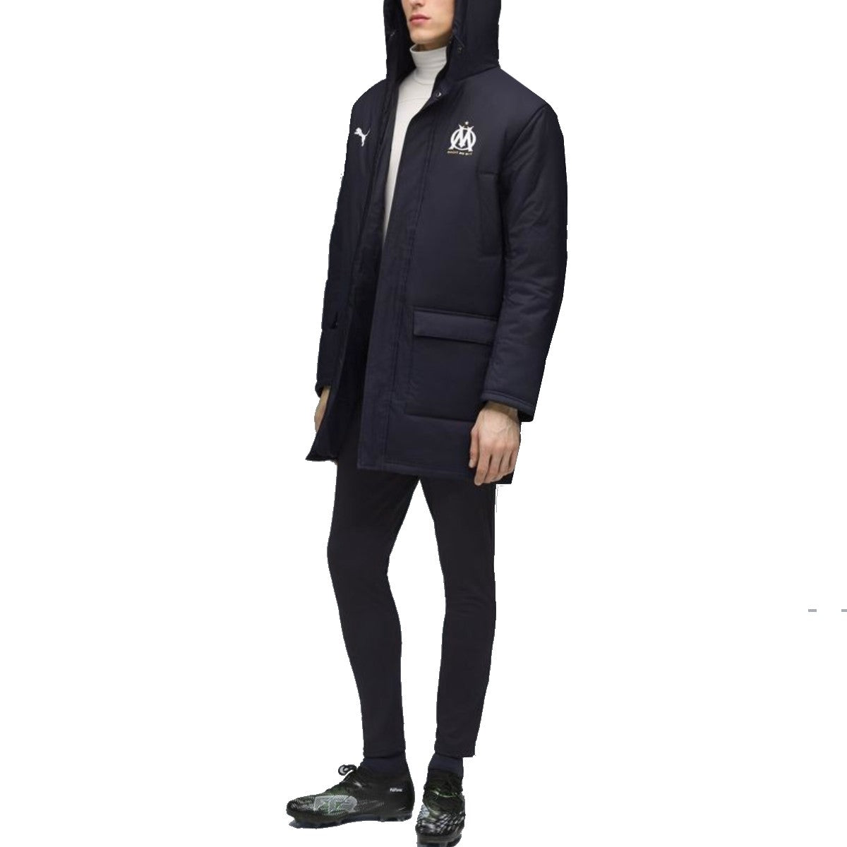 Olympique Marseille dark navy padded winter jacket 2025/26 - Puma