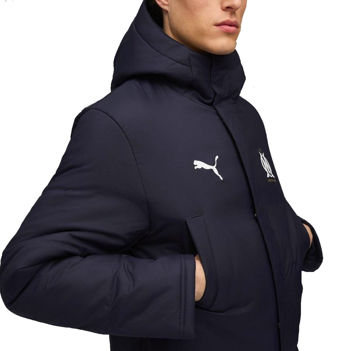 Olympique Marseille dark navy padded winter jacket 2025/26 - Puma