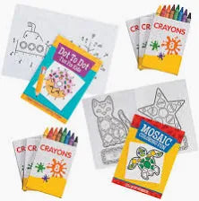 36 pack/ 3 Classroom Activtity Books with 8 pk Crayons