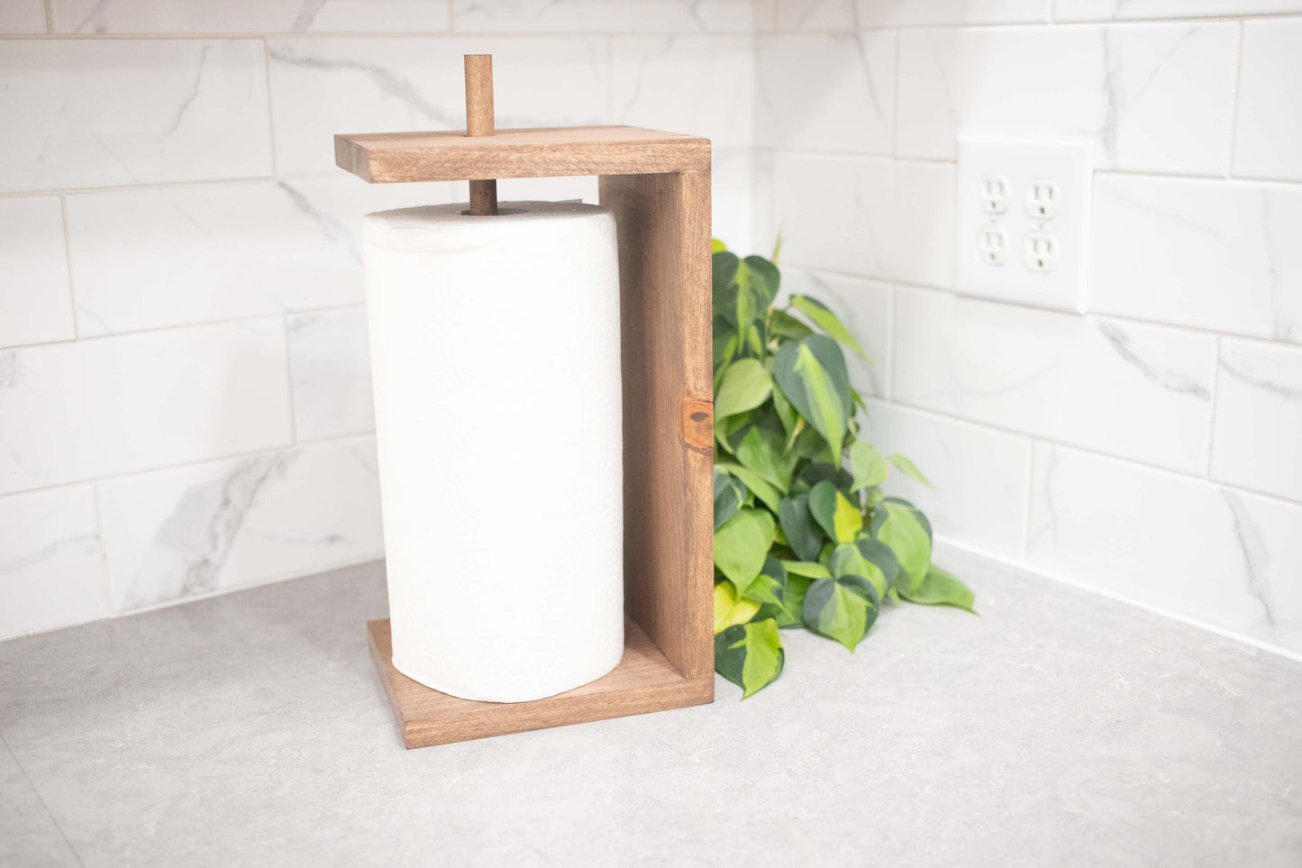 Paper Towel Holder, Stand Alone Paper Towel Dispenser