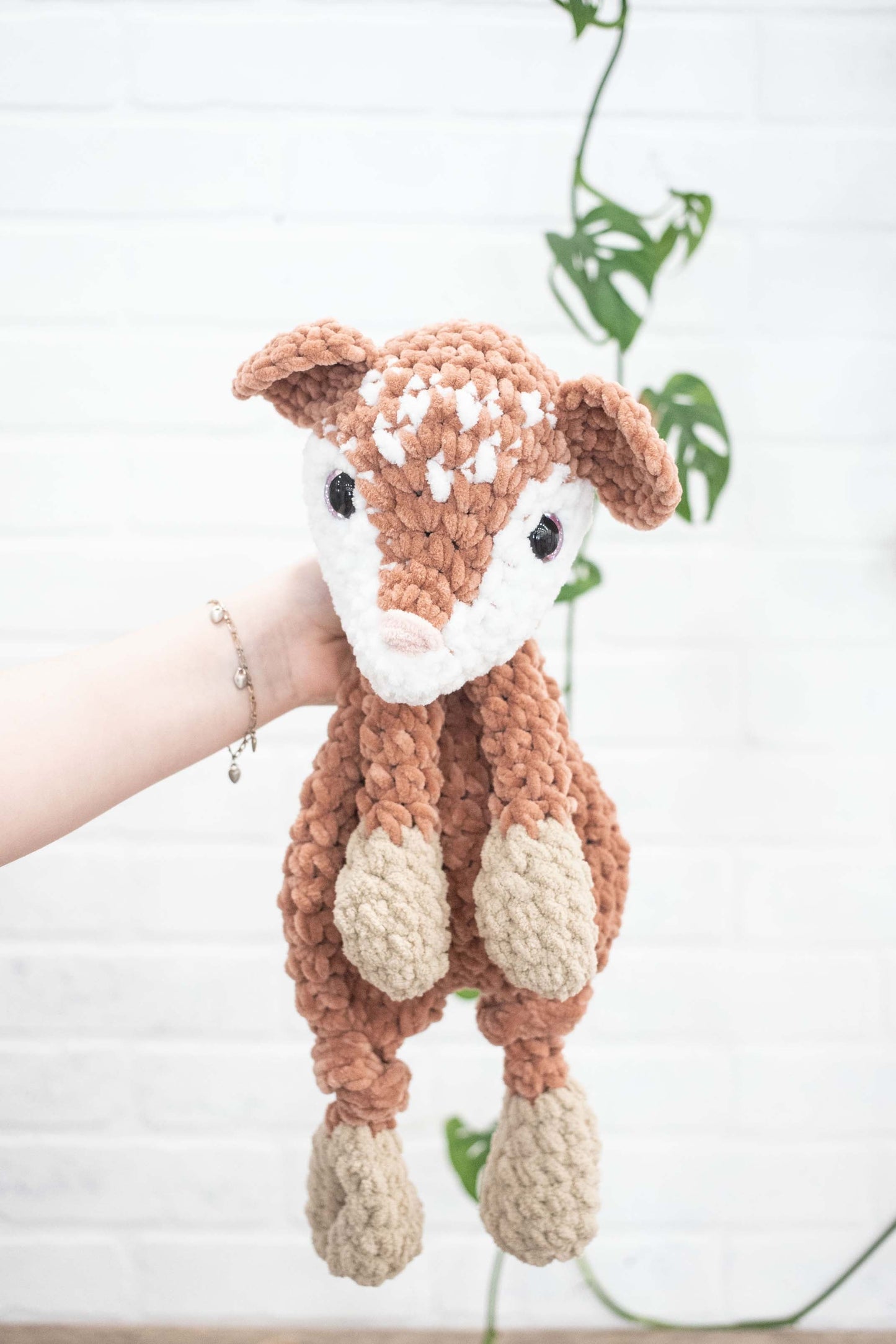 Deer Lovey, Baby Deer Stuffed Animal, Crochet Fawn Snuggler