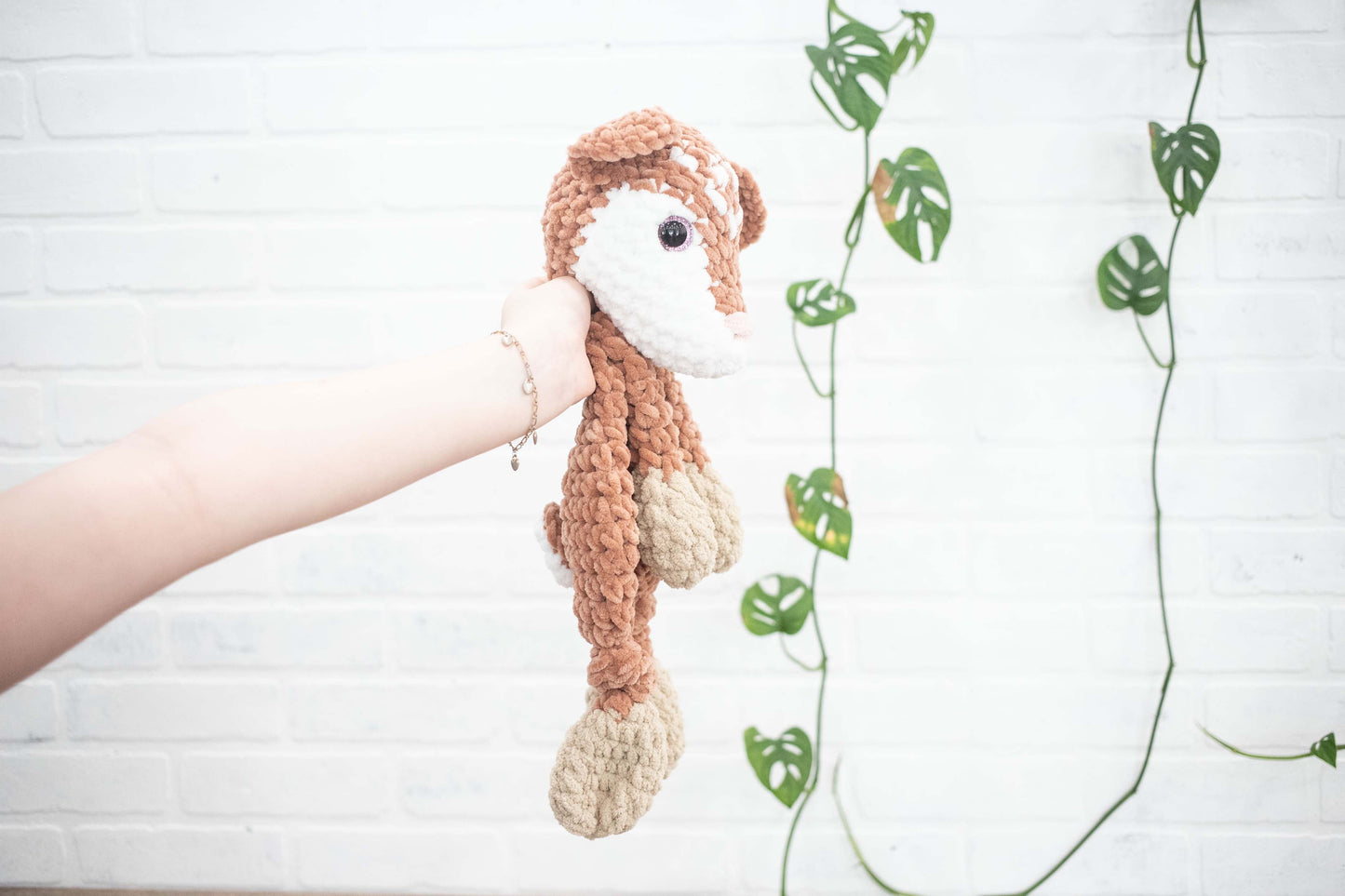 Deer Lovey, Baby Deer Stuffed Animal, Crochet Fawn Snuggler