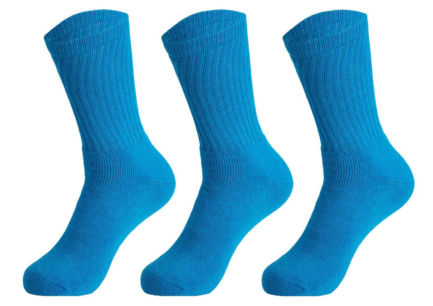 3 Pairs Cotton Crew Socks for Women – Soft, Breathable & Cushioned Athletic Sport Socks, Size 9-11