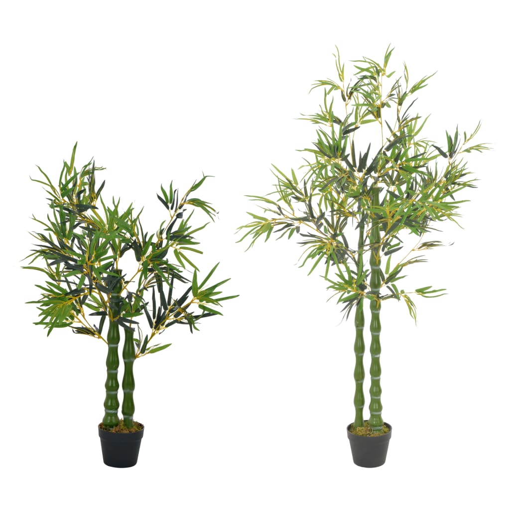 vidaXL Artificial Plant Bamboo with Pot Decorative Fake Bamboo Tree Green