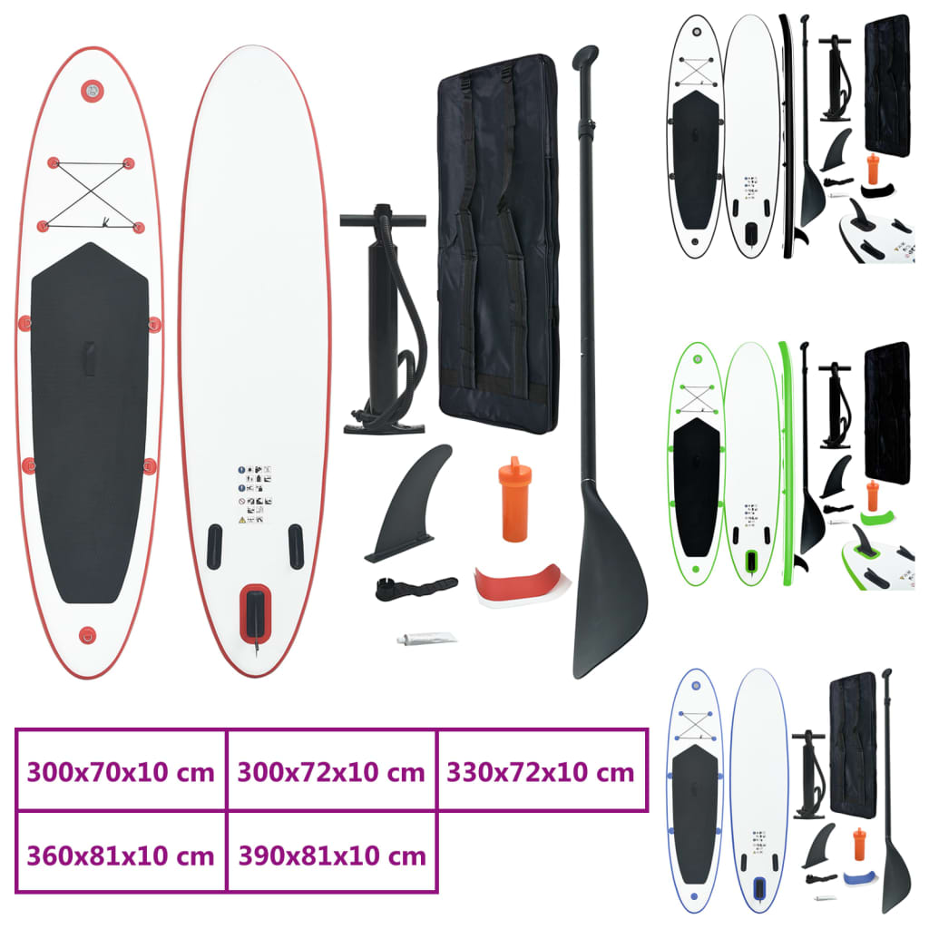 vidaXL Paddleboard Stand up Paddle Board Inflatable Paddle Board Sup Surboard