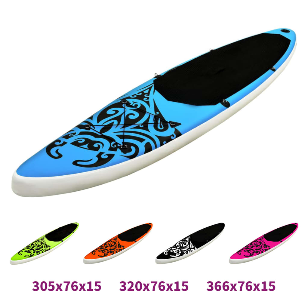 vidaXL Inflatable Stand Up Paddleboard Set SUP Surfboard Surfing Paddle Board